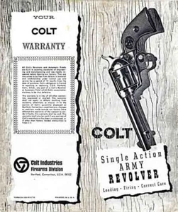 Colt Single Action Army Manual c1972 - Picture 1 of 1