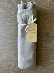 NEW Restoration Hardware RH Stonewashed Linen Cotton Euro Sham Graphite Gray NWT - Picture 1 of 9