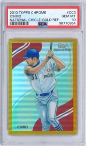 2010 Topps Chrome National Chicle Ichiro - Gold Refractor 42/50 - PSA 10 - Bild 1 von 2