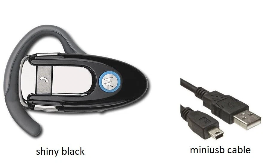 fone de ouvido preto brilhante Motorola H500 gancho de ouvido Bluetooth fone de ouvido sem fio - Imagem 1 de 1