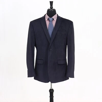 Abrigo Blazer Chaqueta Bachrach 44R Azul Deportivo Cuadros 1B Poliéster Foto 1 de 4