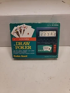 VINTAGE Radio Shack LCD Draw Poker Electronic Game Complete w/ Box 1994 TESTED! - Picture 1 of 8