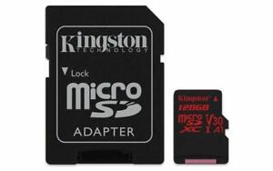 KINGSTON MicroSD 128GB 100MB/s read and 70MB/s write with SD adapter SDCR/128GB