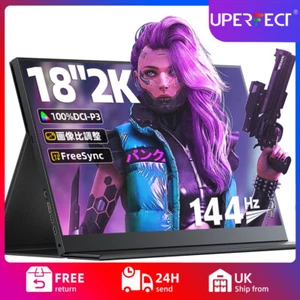 UPERFECT 18 Inch 2.5K 144Hz Portable Gaming Monitor Laptop 2560P*1600 IPS Screen - Picture 1 of 9