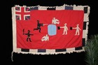 Asafo Flag, Frankaa War Flag, Fante /Fanti Ghana, Applique,Textile Art, Drapeau