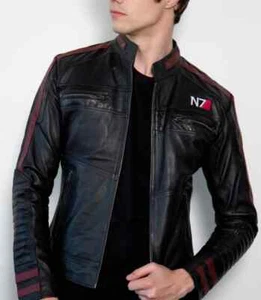 Leather jacket N7 biker style- Biker's Edge N7 Leather Jacket-in genuine leather - Picture 1 of 8