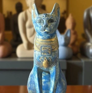 RARO ANTIGUO EGIPCIO ANTIGÜEDADES Antiguo Gato Estatua De La Diosa Egipcia Bastet Bc - Imagen 1 de 8