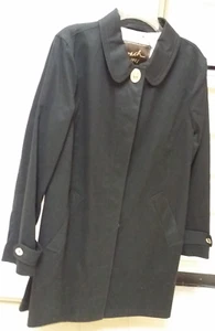 Very Slimming! NWT Coach Black Raincoat Jacket Size XL - Picture 1 of 7