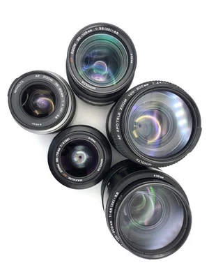 Minolta Maxxum AF Lenses 35-70, 35-80, 100-300 APO lens lot (Some issues) DDP - Image 1 of 4