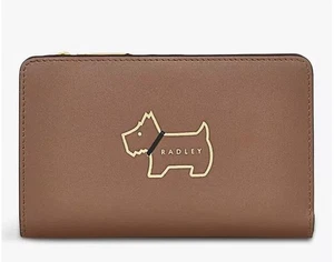 RADLEY BROWN LEATHER BIFOLD PURSE WALLET NEW!!! - Picture 1 of 4
