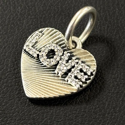 Pandora Charm Herzanhänger S925 S „LOVE“ Zirkonia  „Trust God“ #2373 - Bild 1 von 3