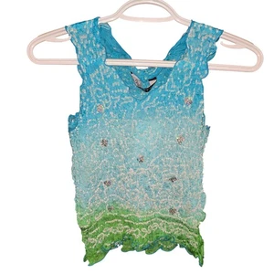 Canotta boho Chaudry KC Sports 100% seta made in India - Foto 1 di 4