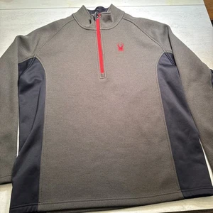 Spyder Outbound 1/4 Zip Pullover Midweight Core Sweater Olive  Men's Size XXL - Picture 1 of 10