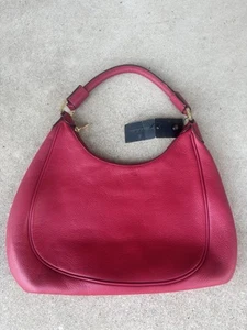 Brooks Brother Vintage Handbag Pink Embossed Leather Hobo Shoulder Bag NWT! - Picture 1 of 10