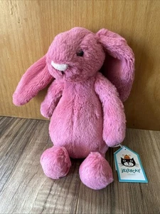Jellycat Small Bashful Cerise Bunny Rabbit Soft Toy Pink - New With Tags 8” - Picture 1 of 4