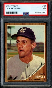 1962 Topps #13 Dick Howser PSA 7 NM *Kansas City Athletics* - Picture 1 of 2