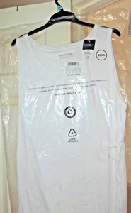 8 Men's Cotton  Ribbed Vest 3XL white black grey - Picture 1 of 6