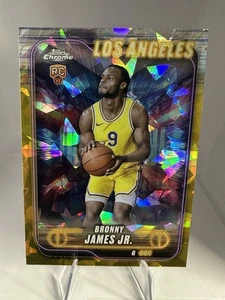 2024-25 Topps Chrome Sapphire Bronny James Jr. RC Gold Refractor /50 Lakers - Bild 1 von 4