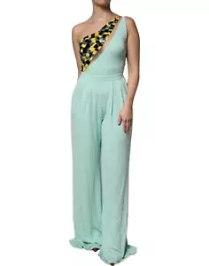 ELISABETTA FRANCHI Women Mint Green Jumpsuit Dress Viscose One-Piece Suit IT 42 - Picture 1 of 8