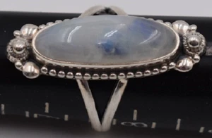 Wunderschöner Regenbogen Mondstein Sterling Silber 925 Ring Gr. 7,5 Handarbeit - Bild 1 von 4