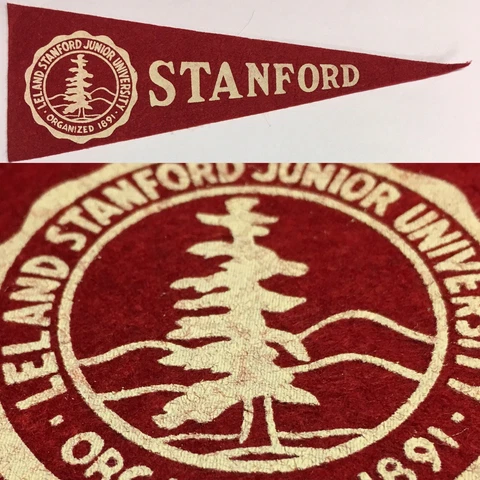 1950s Stanford Cardinals Indians University Mini Pennant 3.5x9.75 California Cover