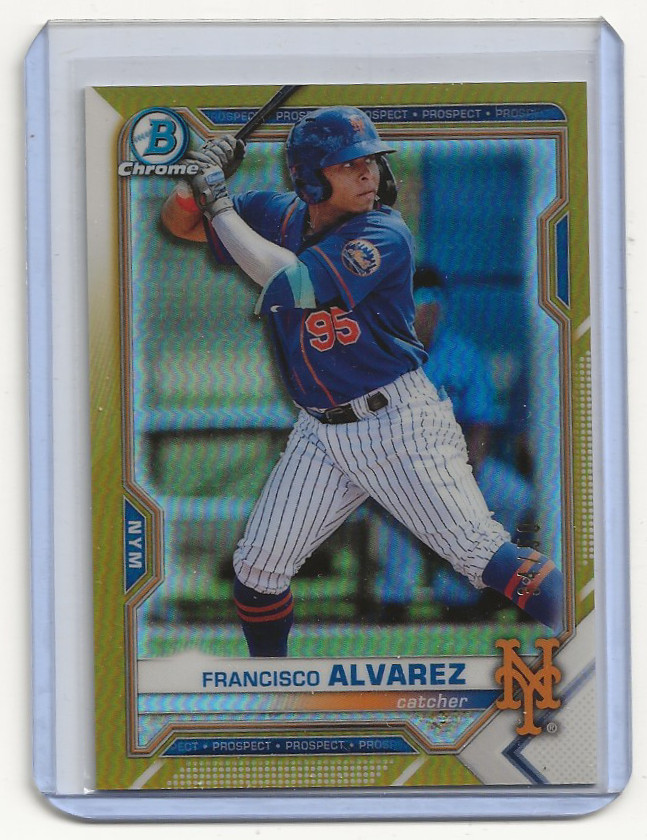 2021 Bowman Chrome Prospects Gold Refractor #BCP-209 Francisco Alvarez /50