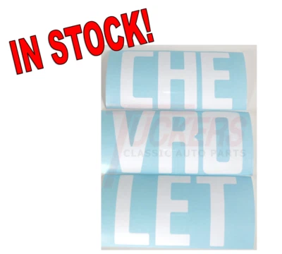 Chevrolet Letters Fleetside 1958-1966 calcomanías blancas para puerta trasera C10 3100 camioneta Chevy Foto 1 de 4