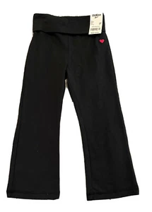 Osh Kosh Girl’s Size 2T Black Bootcut Pants With Red Heart at Hip New with Tags - Picture 1 of 2