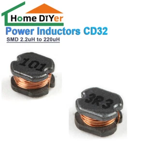 SMD/SMT Chip Power Inductor CD32 Wickelspule Induktivität 2,2 UH bis 220 UH - Picture 1 of 6