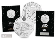 2024 Star Wars Millennium Falcon 50p Fifty Pence BU Coin In Certified Pack