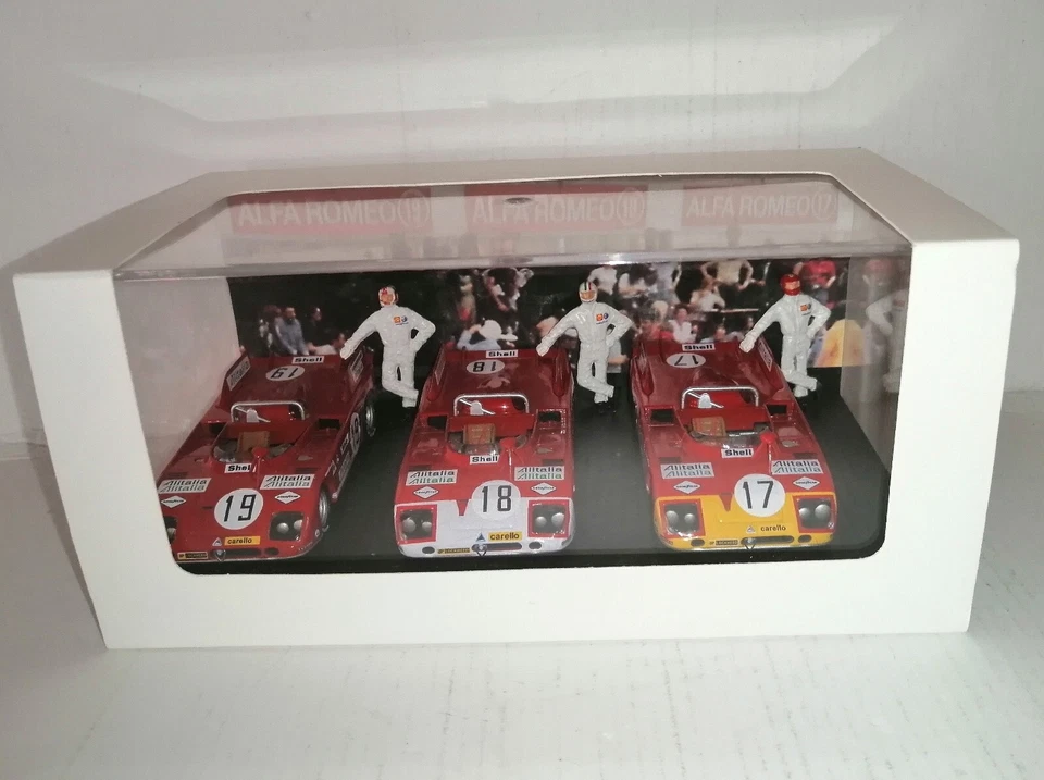 ALFA ROMEO 33.3 TT LE MANS 1972 BOX 3 MODELLI M4 1/43 SERIE LIMITATA 30/298 - Immagine 1 di 1