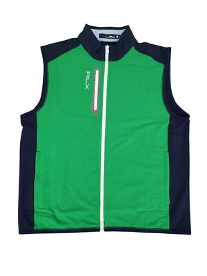 RLX Ralph Lauren Navy/Green Golf Vest Men's Size Large New No Tags  - Image 1 of 4