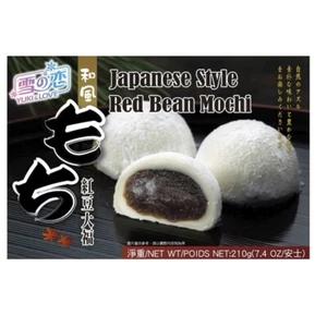 210g (6 Stück) Yuki & Love Rote Bohnen Mochi Reisküchlein Red Bean Mochi Taiwan
