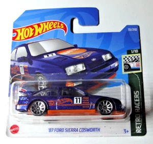 Hot Wheels - '87 Ford Sierra Cosworth - Blue - Short Card - Retro Racers 2022 - Picture 1 of 2