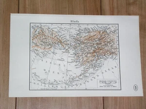1938 VINTAGE MAP OF ALASKA USA / BERING STRAIT / RUSSIA - Picture 1 of 6