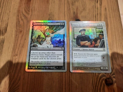 MTG - FOIL Persecute Artist - Fascist Art Director - Unhinged - Rebecca Guay LP - Image 1 of 4