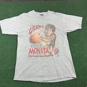Vintage 90s Brown Grant T Shirt Large L NBA Caricature Pro Player Trail Blazers - Picture 1 of 8