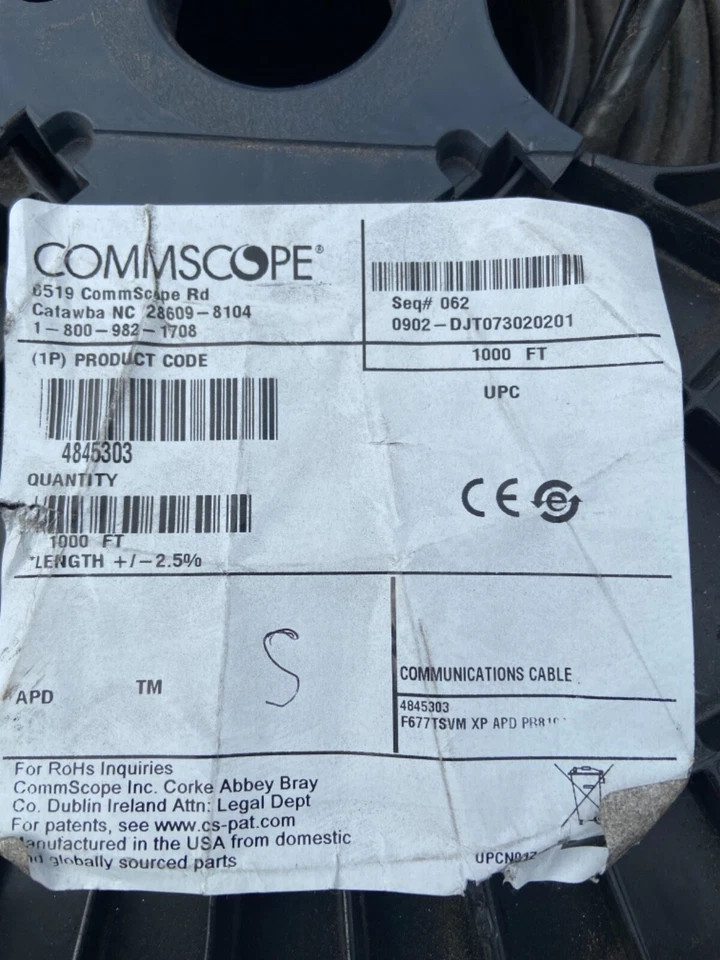 NUEVO COMMSCOPE 4845303 F677TSVM XP APD 1000 FT Foto 1 de 1