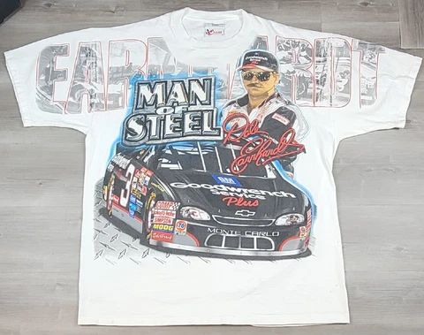 Dale Earnhardt #3 Man of Steel Nascar Racing tshirt Mr. Goodwrench Large AOP Cover