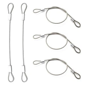 Confezione 5 Cavi 12 Pollici Acciaio Inox Con Passanti Per Bagagli Pacchi Luci Recinzioni - Foto 1 di 7