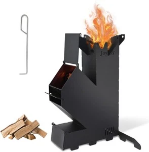 Portable Rocket Stove Wood Burning Cooking Camp Grill W/ Storage Bag Outdoor Use - Picture 1 of 7