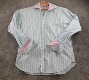 Ted Baker Endurance Shirt 17 43.5 Button Up Collared Superfine Cotton Cuffed - Picture 1 of 20