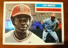 2023 Topps Archives Lou Brock Rainbow Foil Card #82 St. Louis Cardinals /199