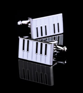Feature a Handmade 935 Argentium Silver Harmonium Button Design Men's Cufflinks - Picture 1 of 3