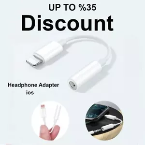 IPHONE TO AUX 3.5mm AUX AUDIO HEADPHONE JACK ADAPTER CABLE FOR IPHONE 7 8 X XS - Picture 1 of 9