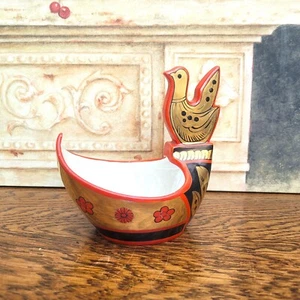 Art Deco Noritake Bird Boat Shaped Bowl, Striking Colours Pearl Lustre 1920s - Picture 1 of 9