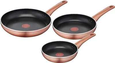 Lagostina Set 3 Padelle Antiaderenti in Alluminio - Effetto Rame - Immagine 1 di 4