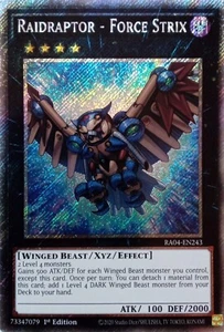 RA04-DE243 RAIDRAPTOR - FORCE STRIX PLATIN SECRET RARE 1.AUFLAGE YuGiOh KARTE - Bild 1 von 1