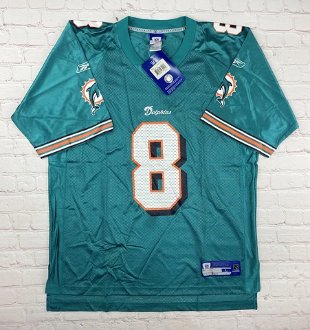 NWT Vintage Miami Dolphins DAUNTE CULPEPPER #8 Reebok On Field NFL Jersey Sz LG Cover