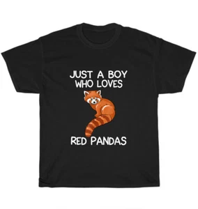 Just A Boy Who Loves Red Pandas Red Panda Animal Lover T-Shirt Unisex Tee Gift - Picture 1 of 4